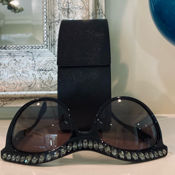 Prada Jeweled Cat Eye Sunglasses with Case - Picture 16 of 16